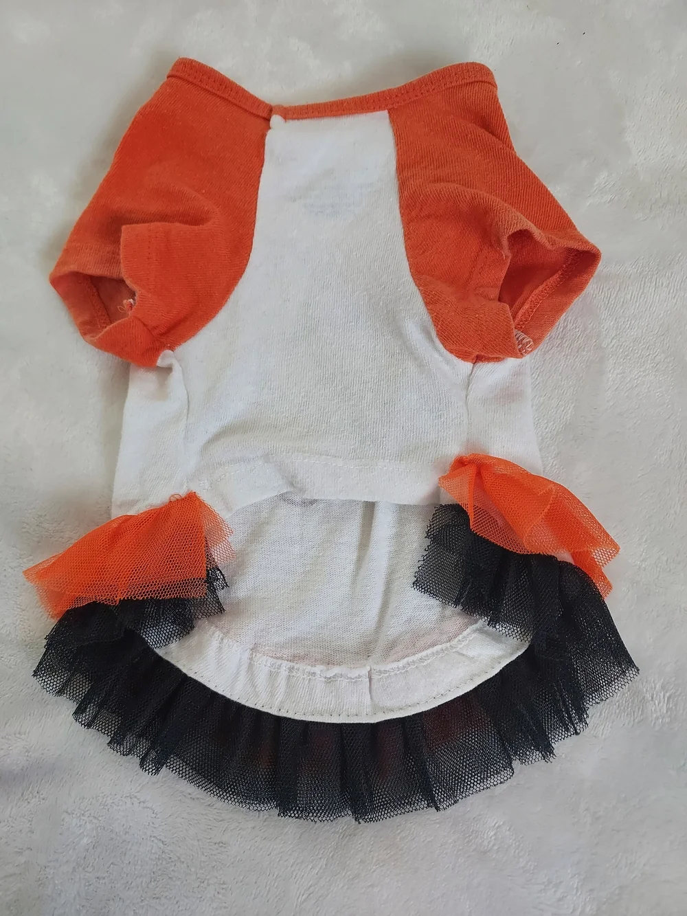 Little Witch Orange & White Tutu Pet Dress Halloween
